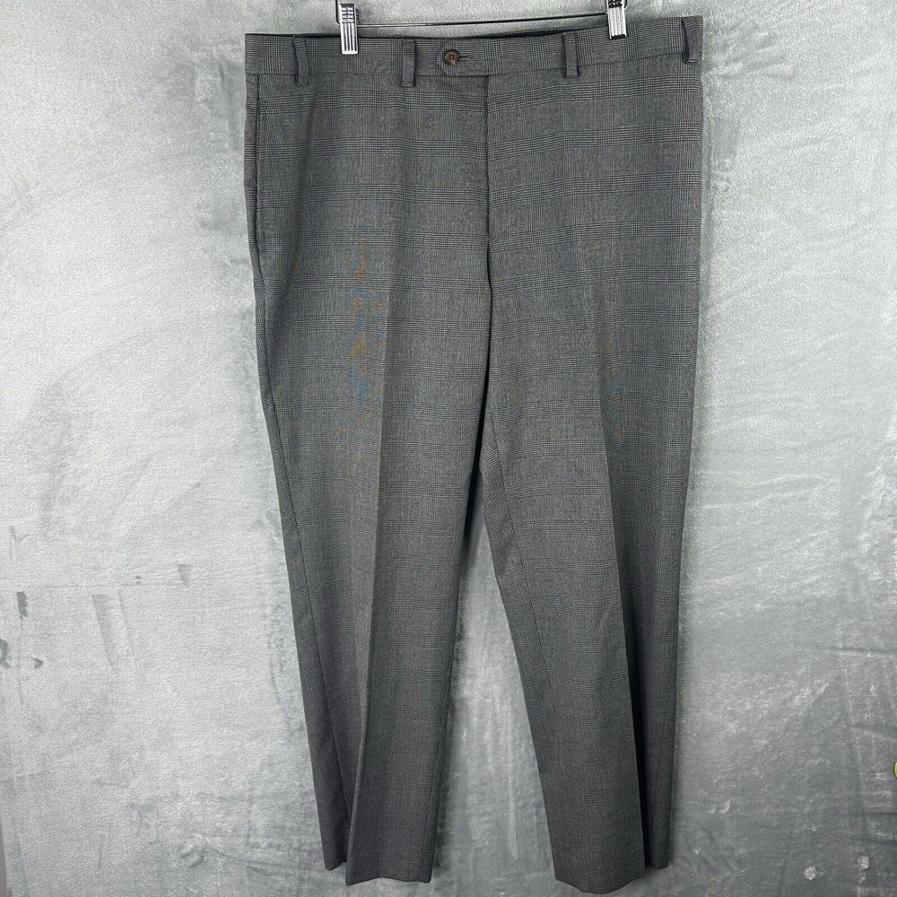 ralph ralph lauren dress pants Men's Gray Check Trousers Size 38x30*